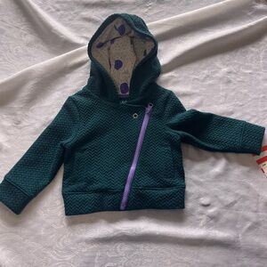 Cat and Jack girls 12 mo NWT girls blue zip up Hooded Jacket